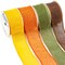 Ribbli Fall Burlap Ribbon,Yellow/Orange/Sage/Brown Burlap Wired Ribbon,1.5 Inch x 4 Colors Total 20 Yard, Fall Wired Ribbon for Big Bow,Wreath,Outdoor Decoration